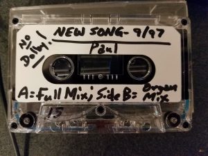 Photo of The cassette tape with "New Song"